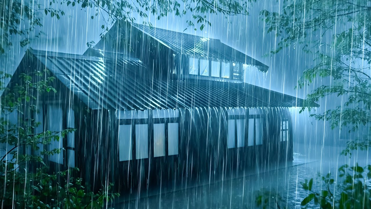 A Sleep Solution to Help You Fall Asleep Instantly | Heavy Rain on a Tin Roof & Thunder