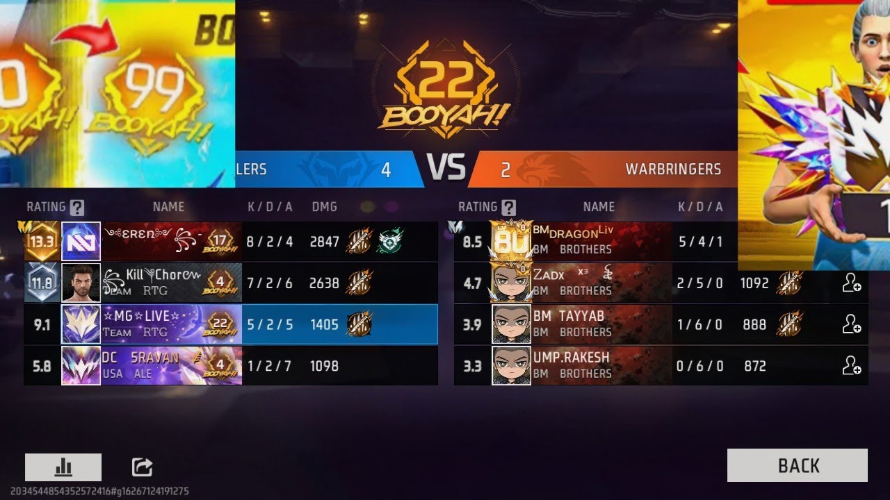 freefire cs rank grandmaster  push top100
