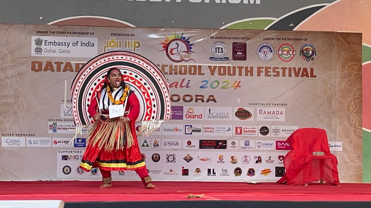 Marutha theyyam | folk dance| Qatar Indian school Youth festival | Kalanjali 2k24 #dance #folkdance