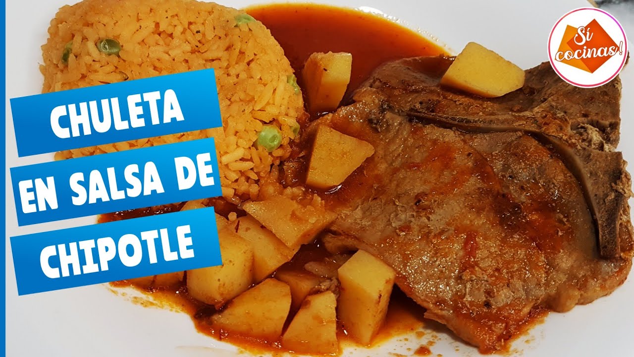 Cómo hacer CHULETA en CHILE CHIPOTLE ❓❓❓  Receta paso a paso ❗❗❗