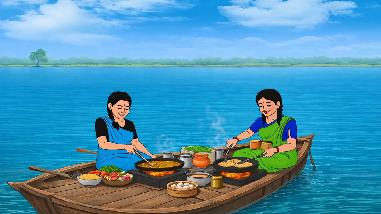 দুই বোনের নৌকায় সংসার, Bengali Moral Stories Cartoon। Bangla Golpo। Thakumar Jhuli। রহস্যময় Stories
