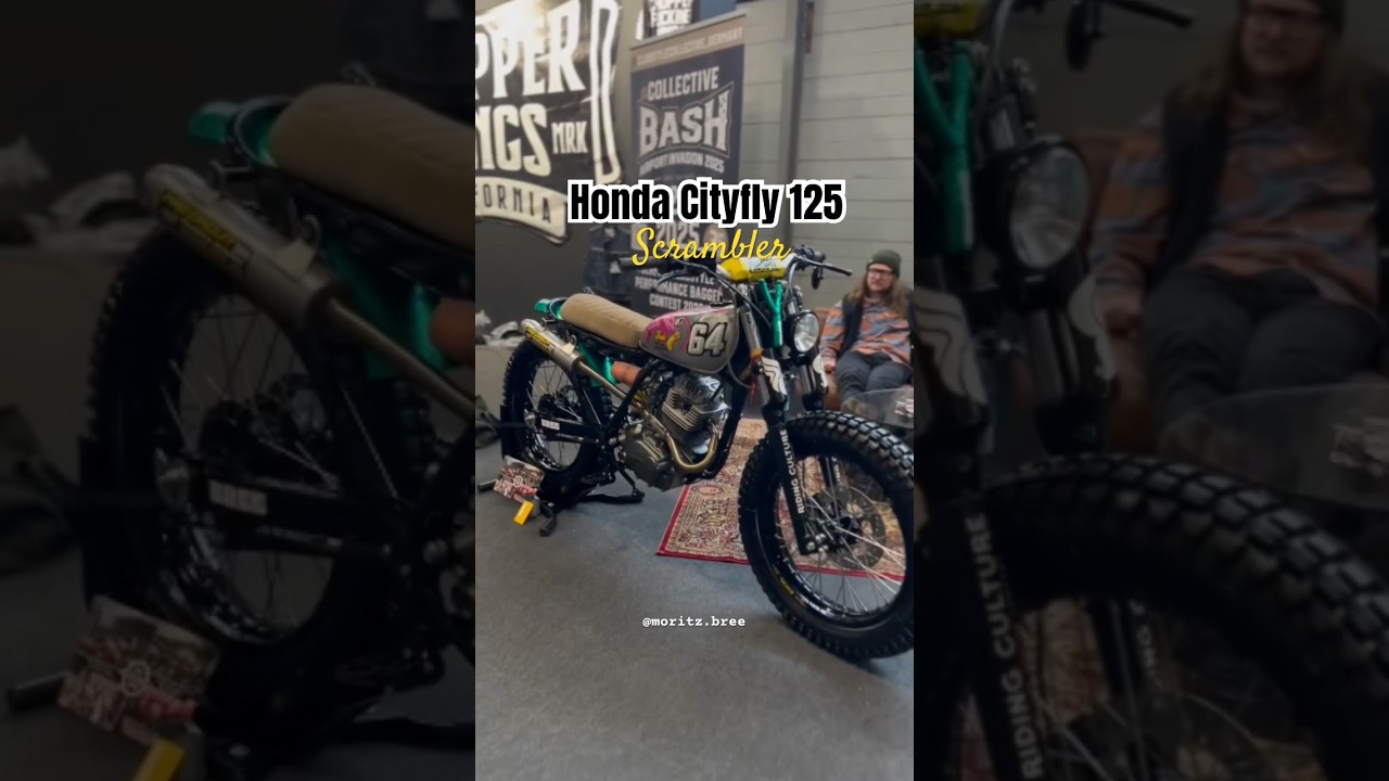 Custom SCRAMBLER😲| Honda Cityfly 125🔥 #scramblertracker #shorts #honda125