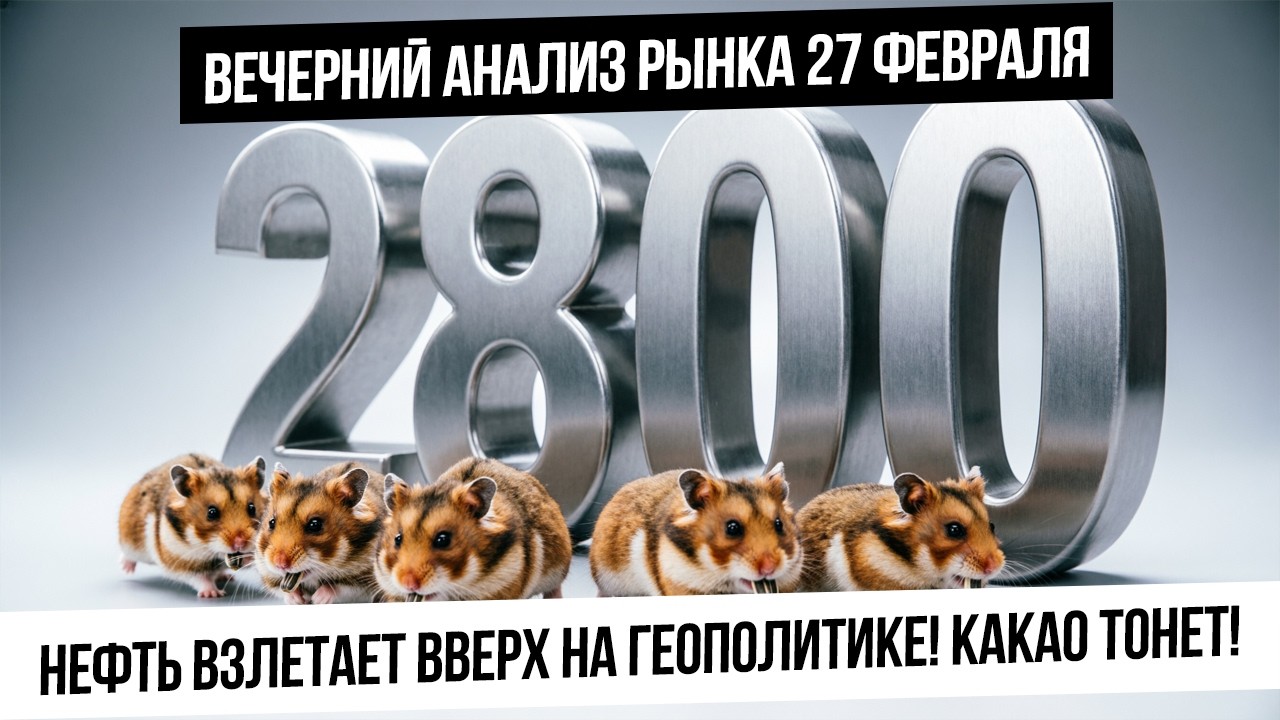Вечерний анализ рынка 27 февраля. Нефть летит вверх! Индекс снова 2800! Какао снова вниз?