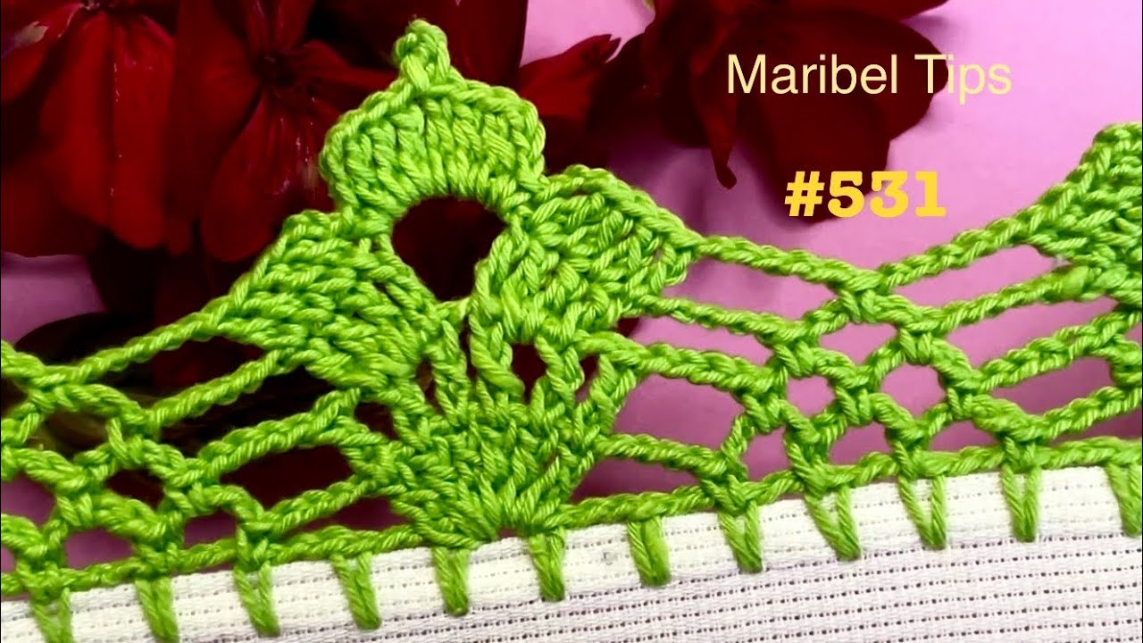 Elegancia!! Puntilla 531 con Flores muy Sutiles y Definidas  #crochet