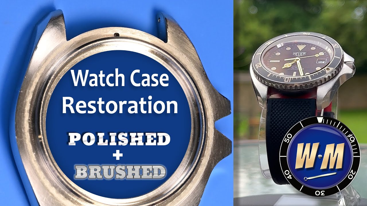 Watch Case Restoration: How to Combine Polished + Brushed Surfaces  |  1970's Heuer Dive Watch