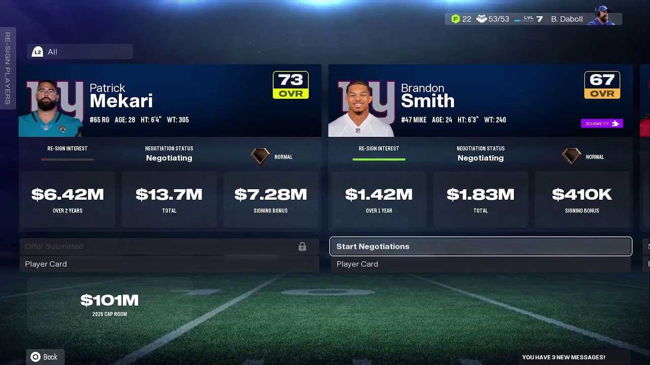 Madden 26 (Franchise Mode Online) March 9th 2026