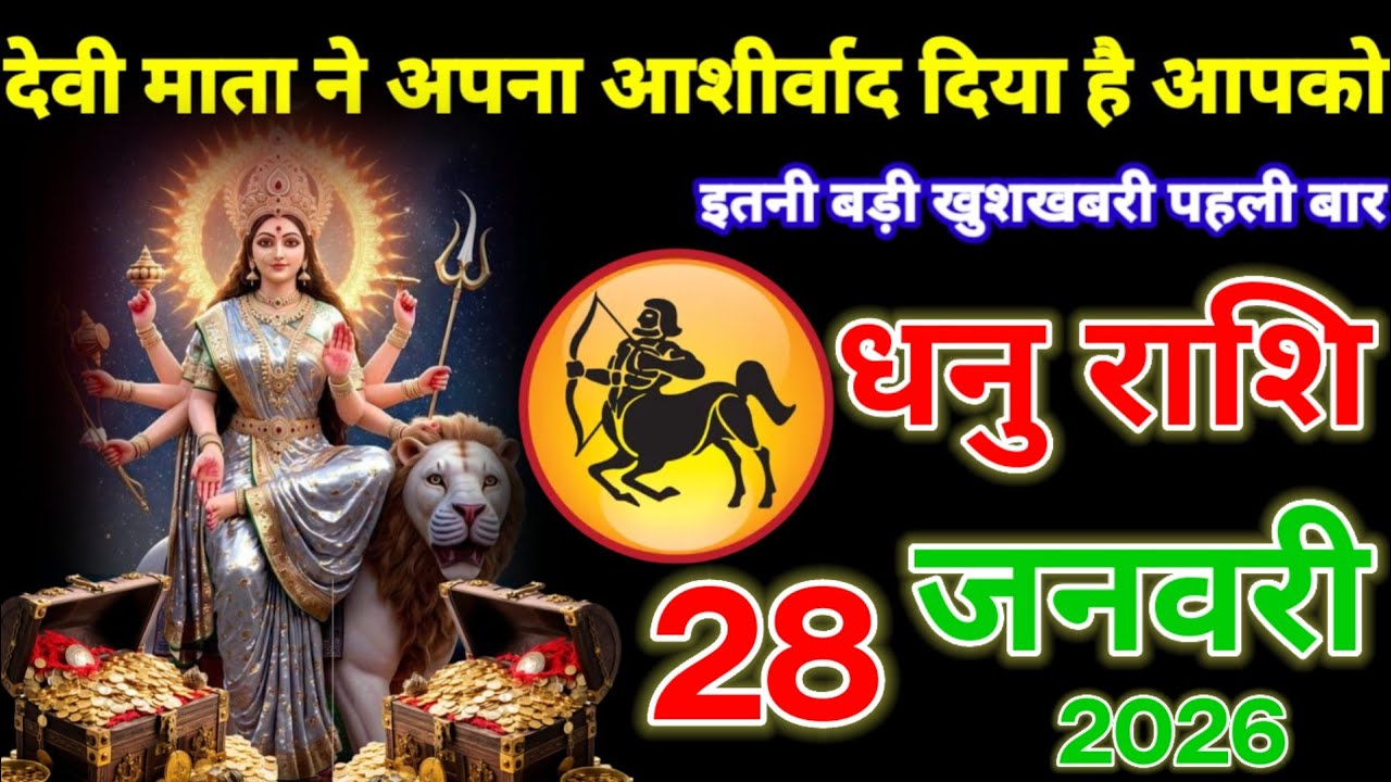 देवी माता ने अपना आशीर्वाद दिया है आपको, धनु राशि वालों 27 जनवरी 2026 इतनी बड़ी खुशखबरी पहली बार। D