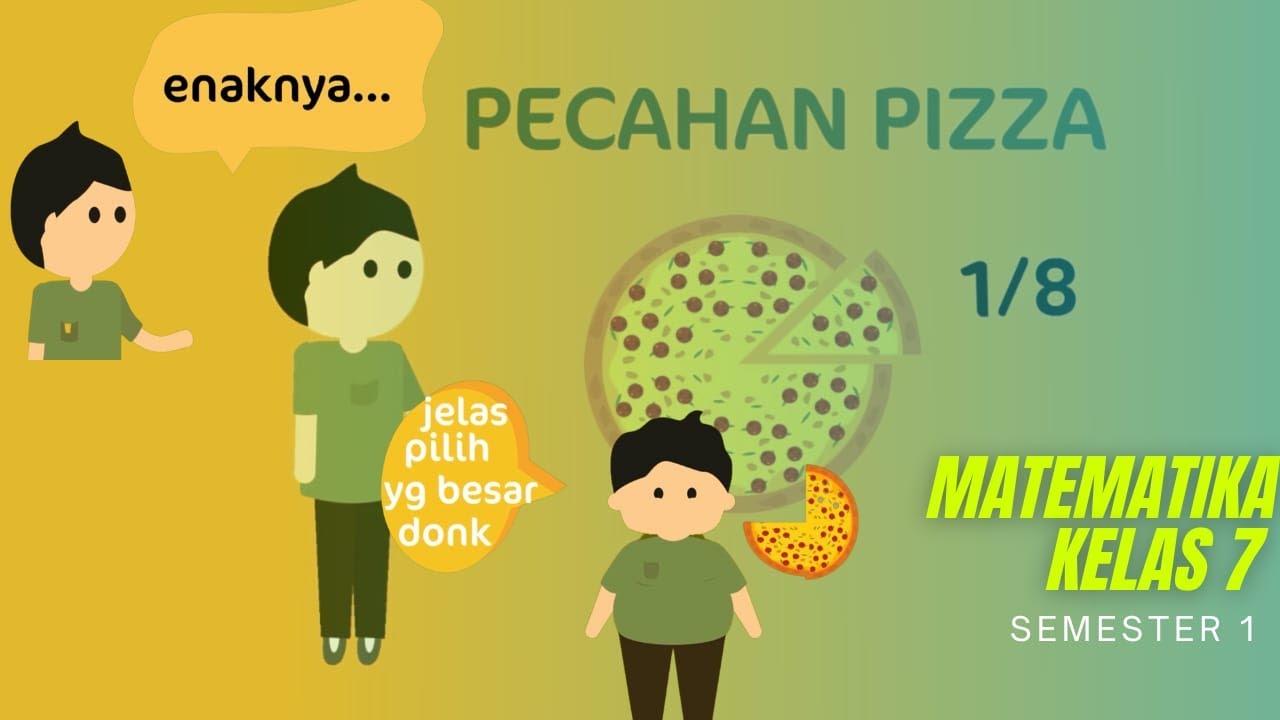 Pecahan PIZZA | Matematika Kelas 7 #videopembelajarananimasi