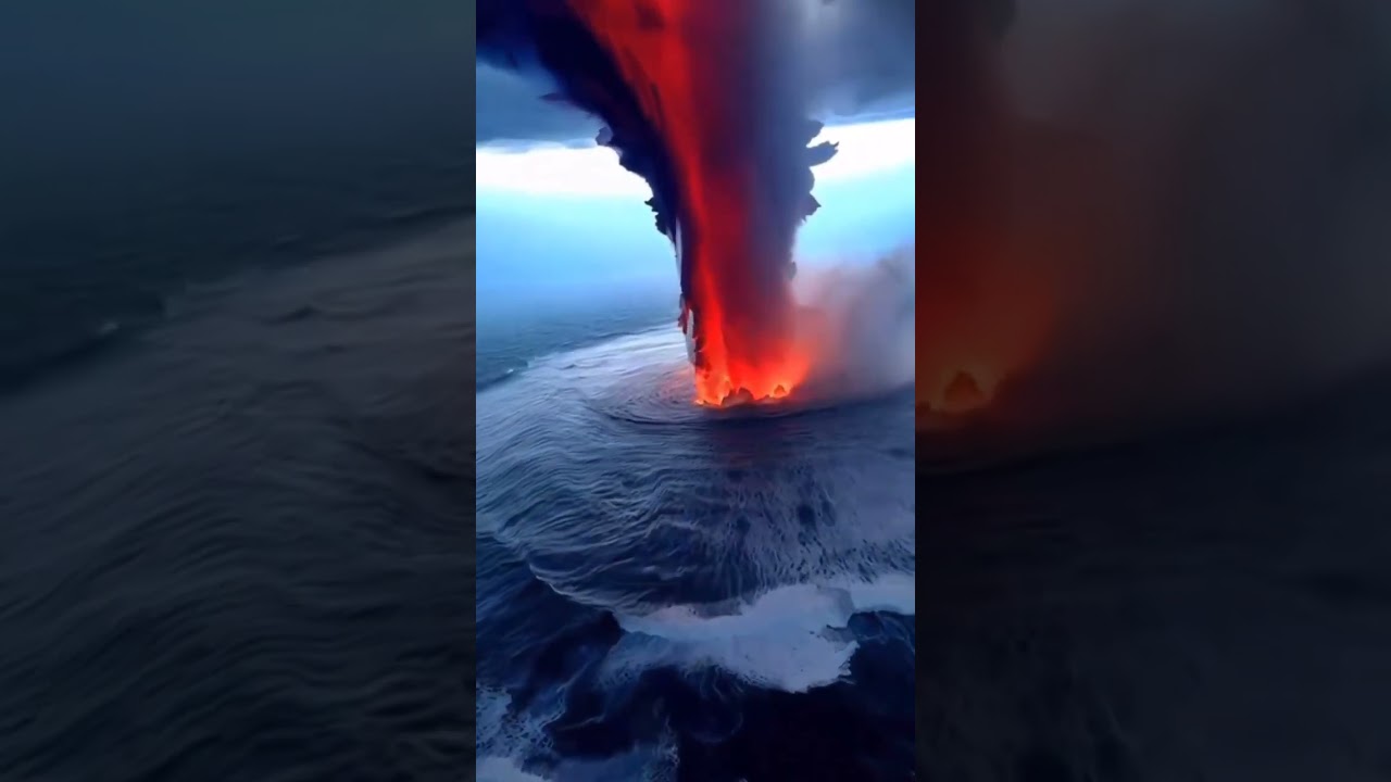 When Fire and Water Collide: Spectacular Volcano Eruption at Sea