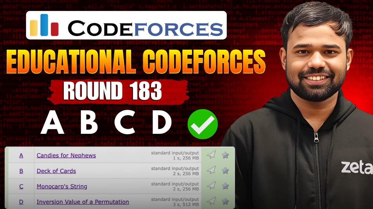 Educational Codeforces Round 183 Solutions | Inversion Value of a Permutation | Monocarp's String