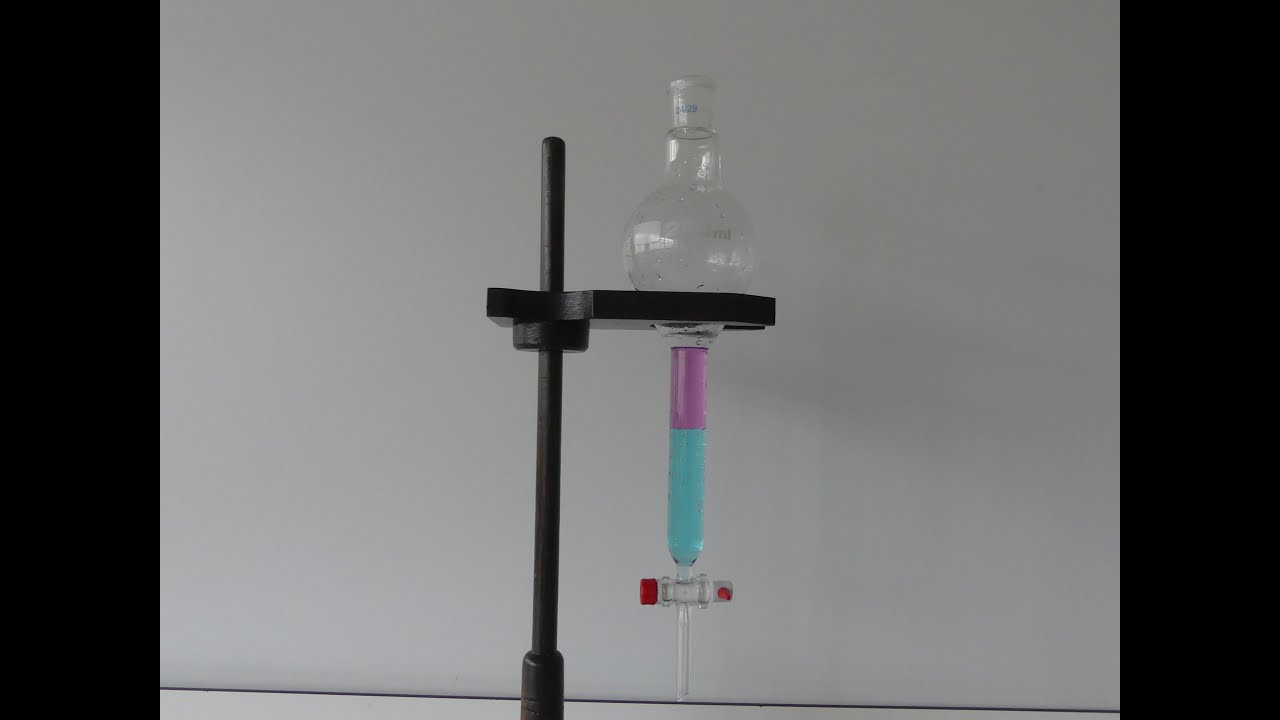 Utilisation d'une ampoule à décanter, geste ECE  (Editions  Bordas)
