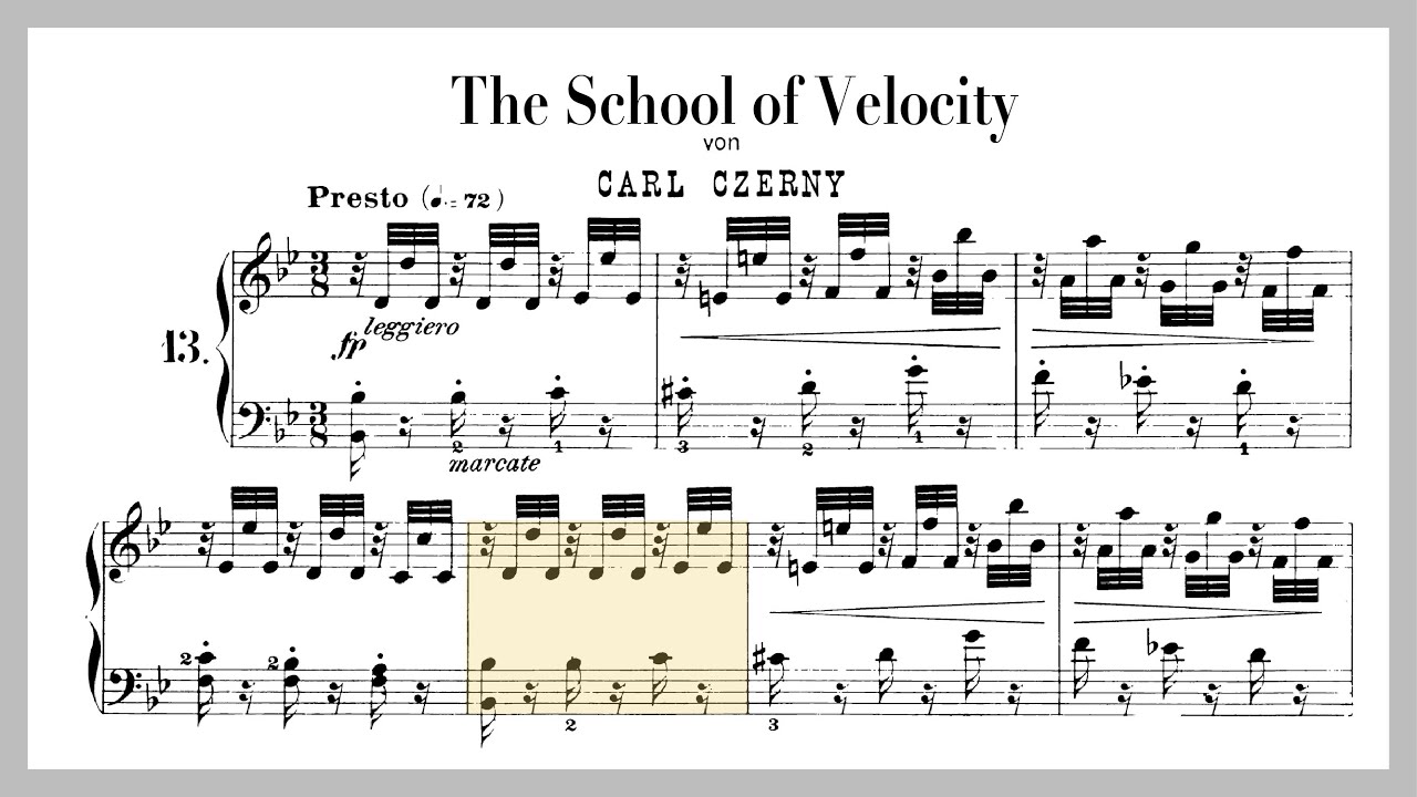 [Full Speed] Carl Czerny, Op. 299, No. 13, The School of Velocity