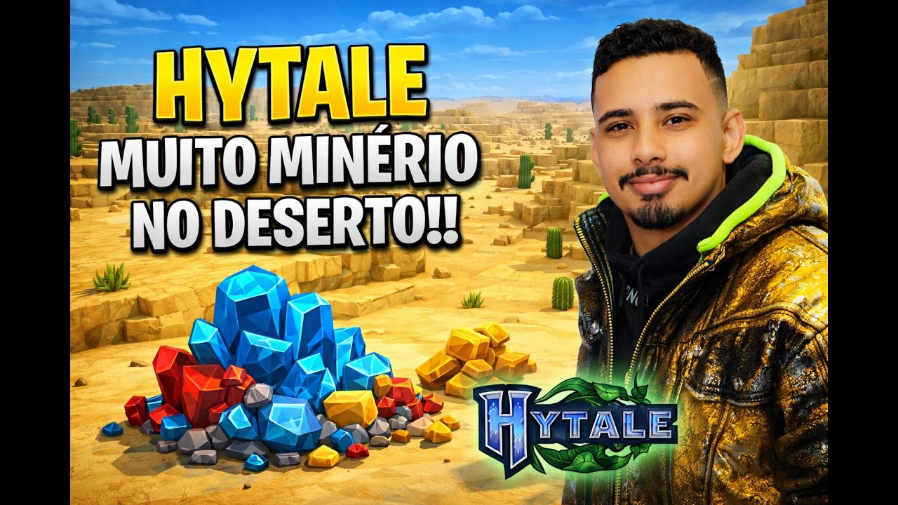 HYTALE Muito minerio no deserto!!