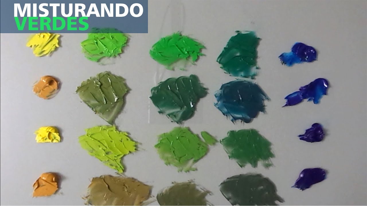 Como misturar verdes para paisagem | Tinta a óleo