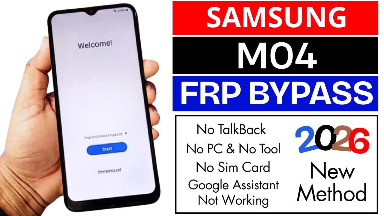 Samsung M04 FRP Bypass 2026 Without Pc | TalkBack Not Working — Google Account Remove | New Trick