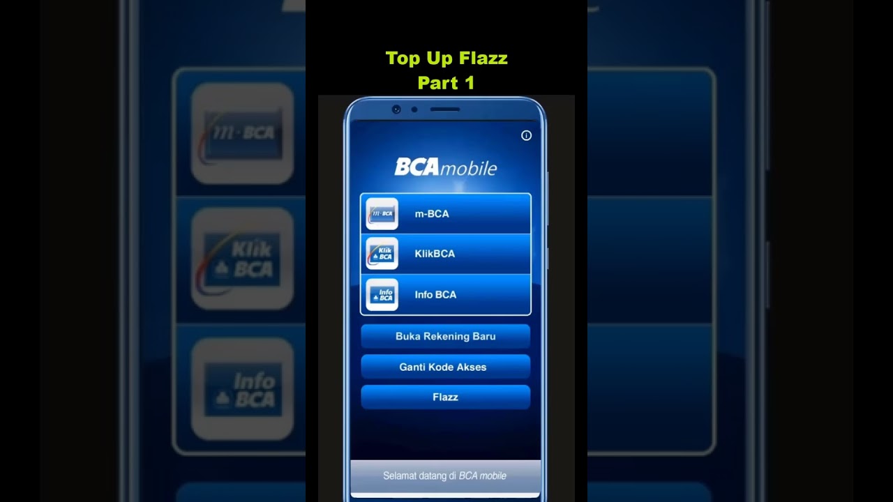 cara top up kartu flazz bca via m banking #bca #tutorial #smartphone