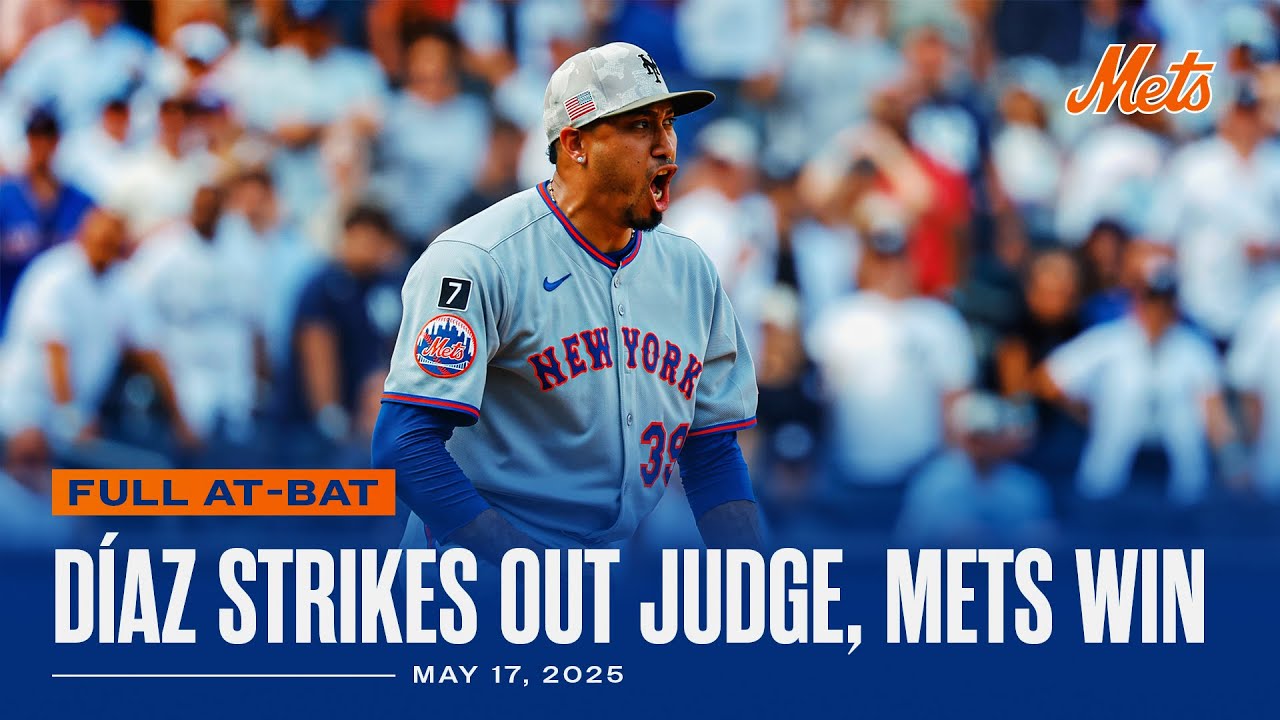 Edwin D&iacute;az Strikes Out Aaron Judge To Earn Save | FULL AT-BAT