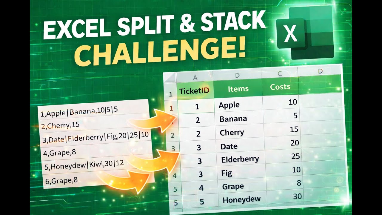 Разделение и объединение данных в Excel - Задание по Excel