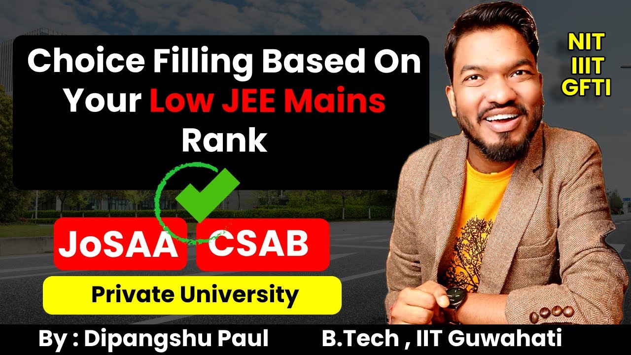 Get into NIT with a Poor JEE mains RANK using CSAB