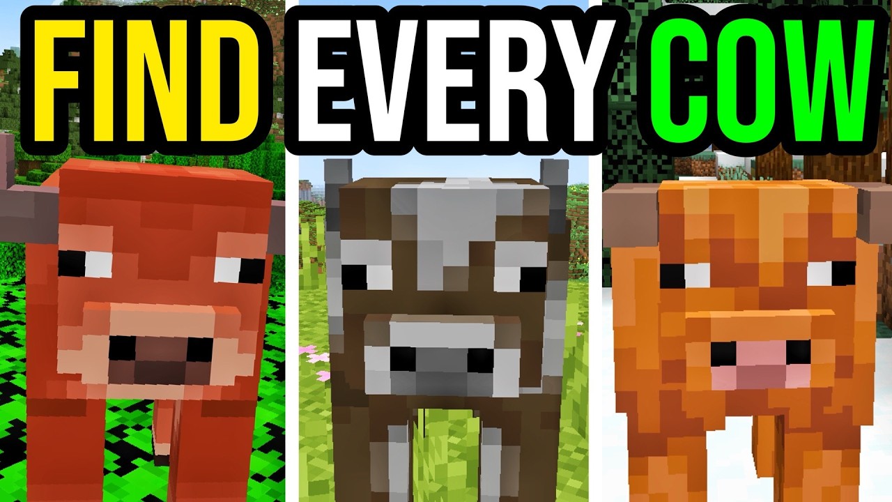 How To Find EVERY COW In Minecraft! (Warm, Cold & Temperate)