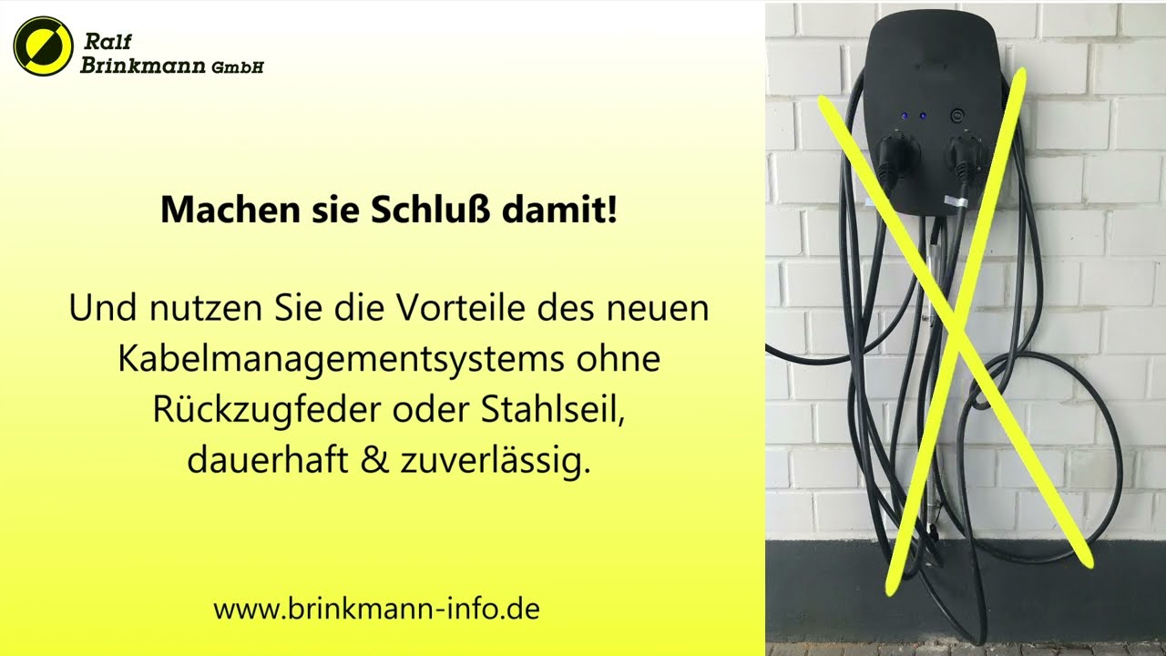 Wallbox Kabelhalterung | Ladekabel Typ 2 automatisch aufrollen