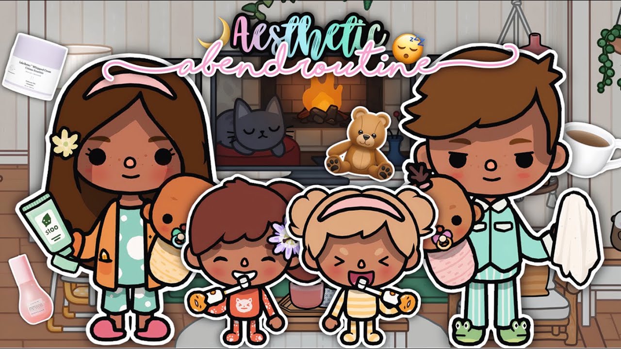 AESTHETIC ABENDROUTINE NACH DER KLASSENFAHRT 😴🌷 | TOCA BOCA STORY DEUTSCH