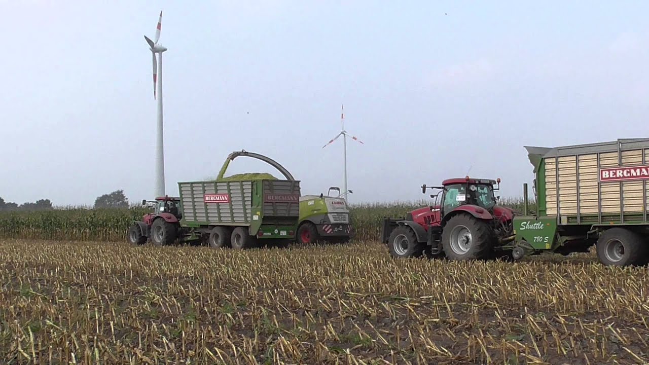 Maishäckseln 2014 Maisernte mit Claas Jaguar 960, Case IH Puma 225 und 210 [Full HD Sound]
