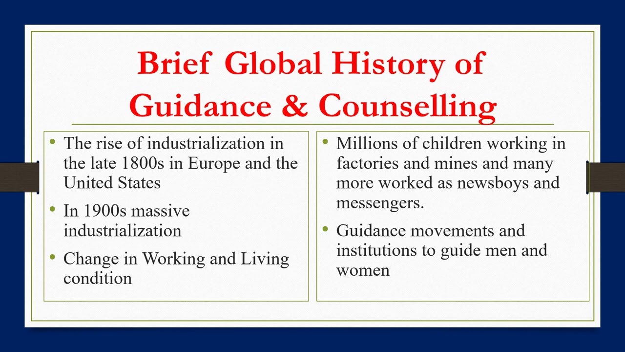 Historical Foundation of Guidance and Counselling (Part 1)