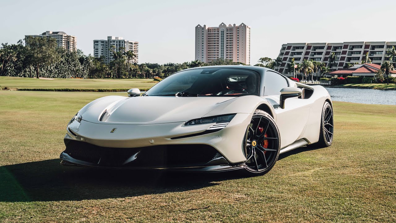 White Ferrari SF90 Coupe on Ryft Wheels | 4K |