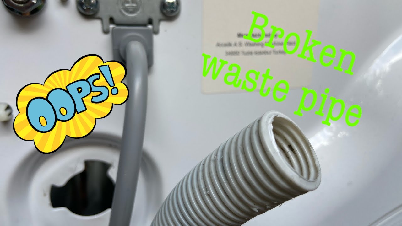 BEKO washing machine (WTB720E1W) how to replace a broken/ snapped waste pipe that caused leakage 🤨❓