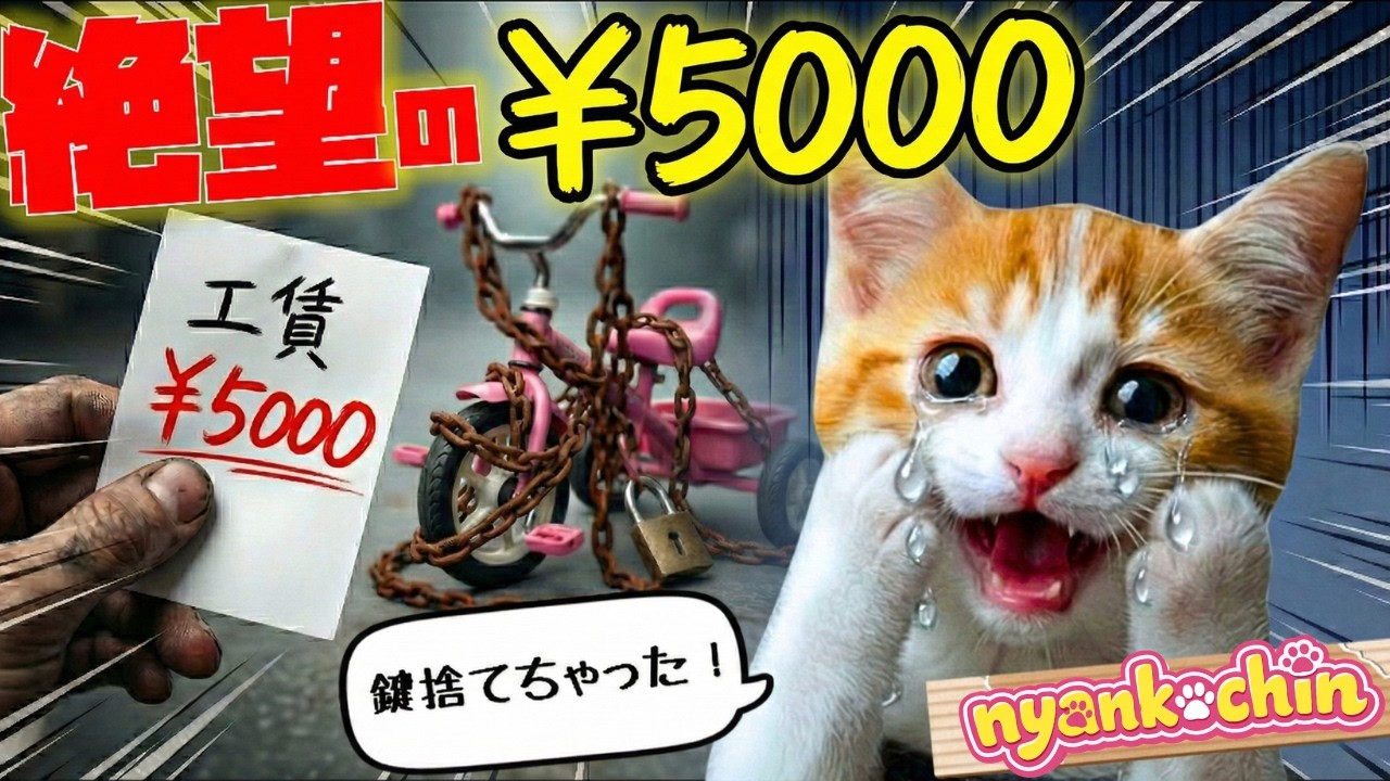 【大惨事】テレビを信じて断捨離したら…三輪車のチェーン切断で5000円請求されたAI猫にゃんこちん