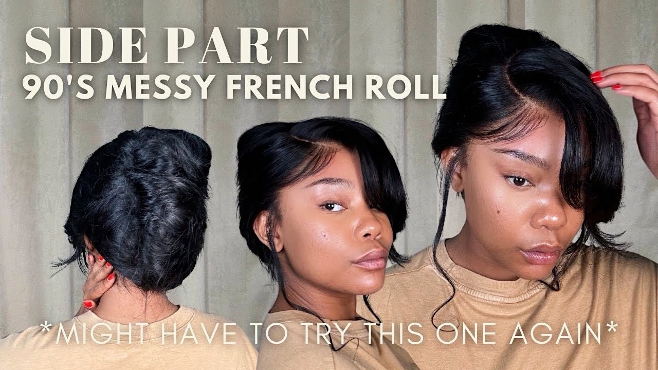 MY FIRST TIME TRYING A 90'S FRENCH ROLL ON A FULL LACE WIG FT MyFirstWig
