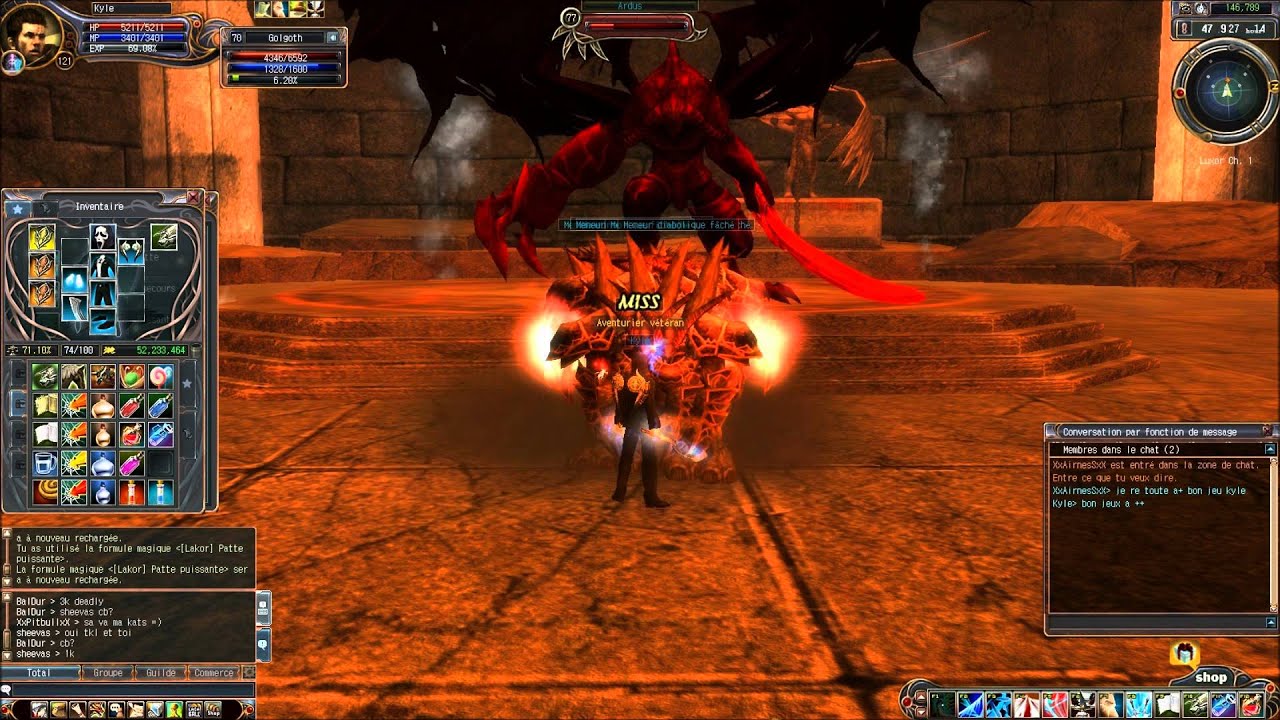 Last chaos [FR] - Ours de guerre lvl 70 vs Ardus Boss lvl 77