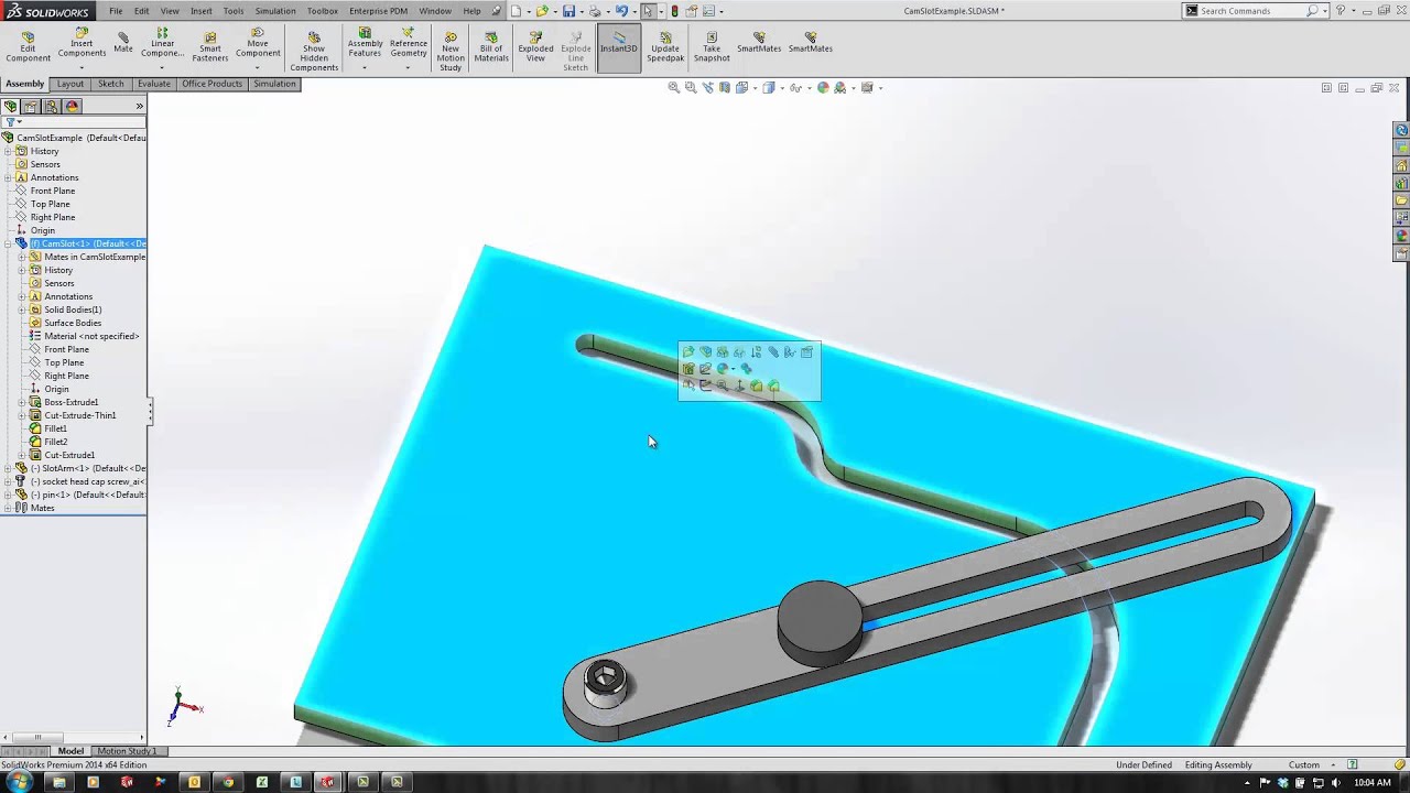 SOLIDWORKS - Cam Slot Path Mate