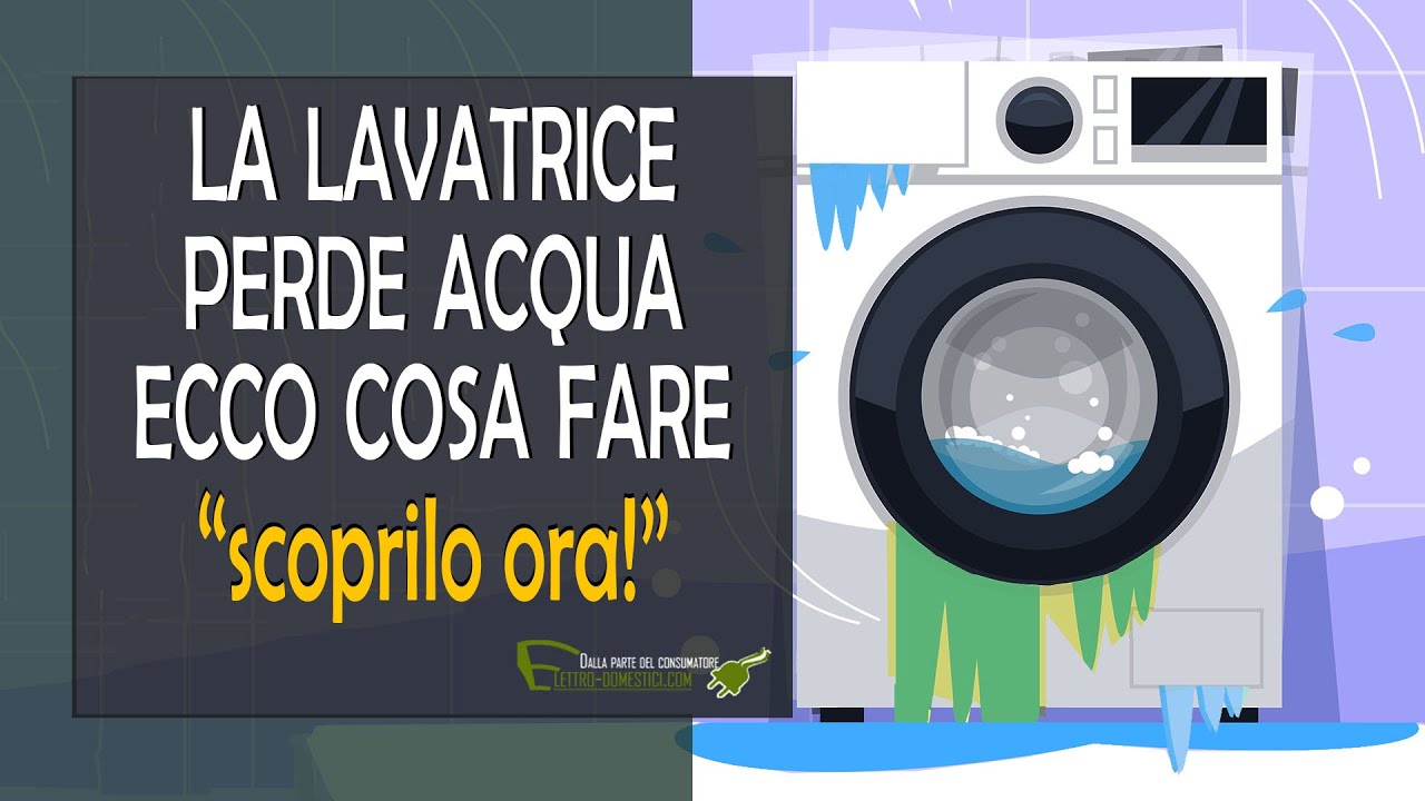 Lavatrice perde acqua: scopri da dove perde e come risolvere il problema