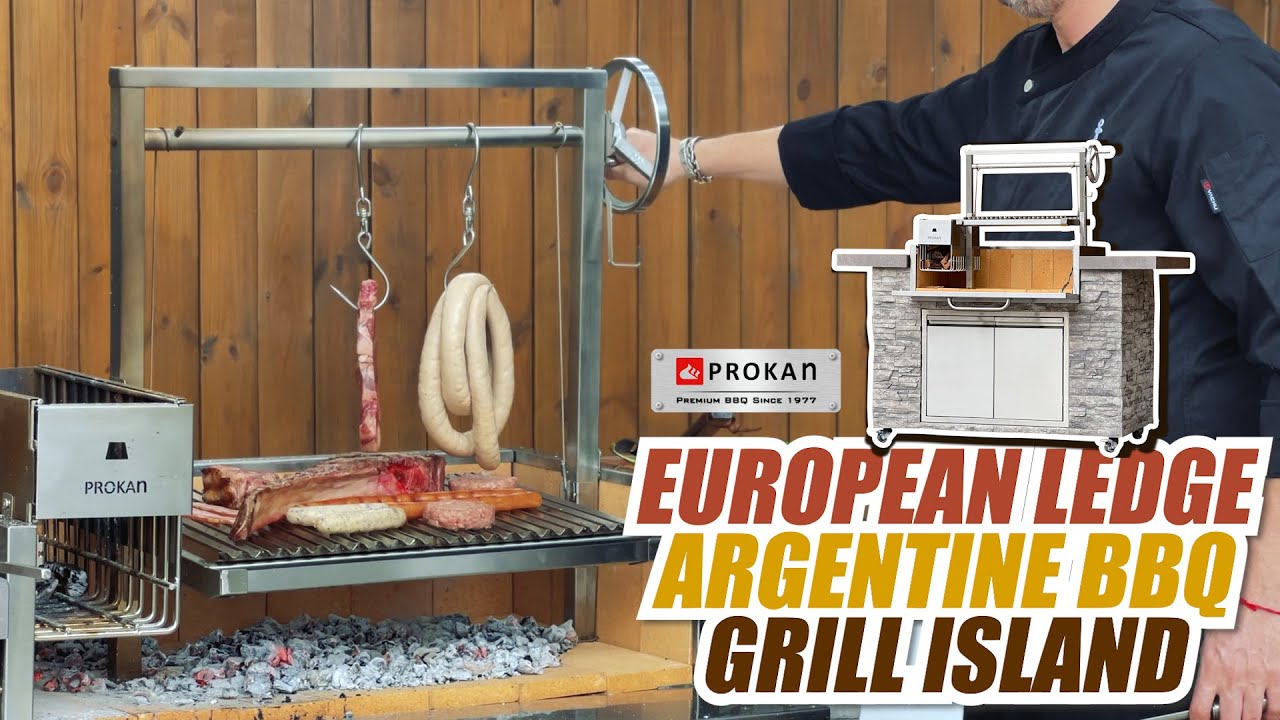 Prokan Inifinity Argentine Grill Series: SS304 Freestanding & European Ledge BBQ Grill Island