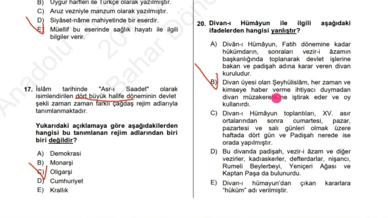 AÖF✓İSLAM KURUMLARI MEDENİYETİ✓Dikkat Sınavda Çıkabilir...)@egitimhanemtv