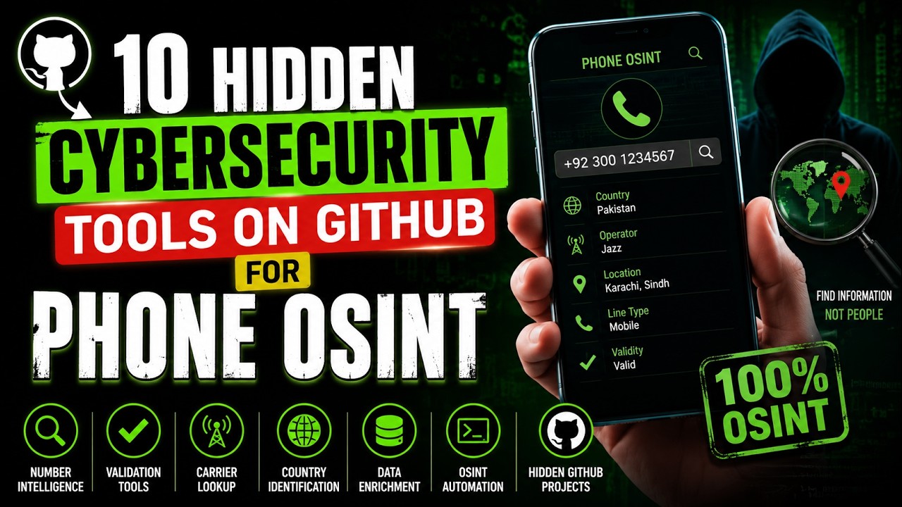 10 hidden cybersecurity tools on github for phone osint