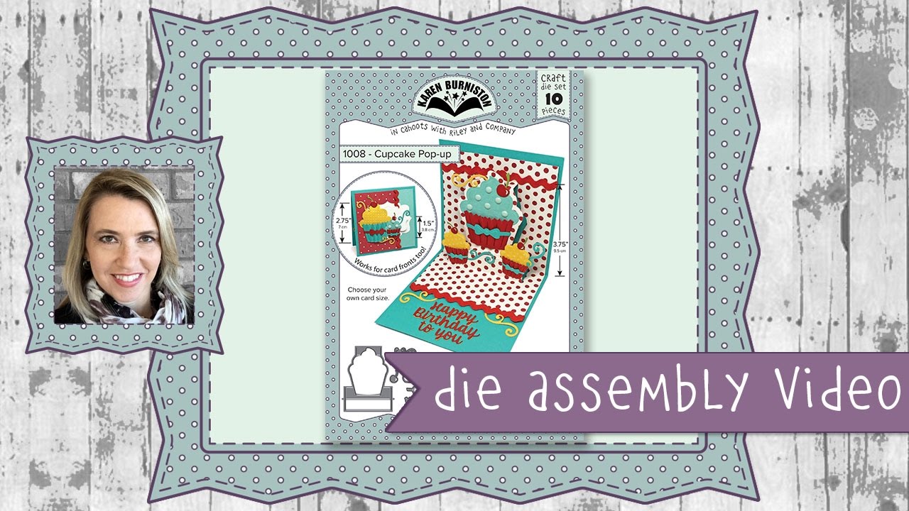Karen Burniston Die Set #1008 Cupcake Pop up