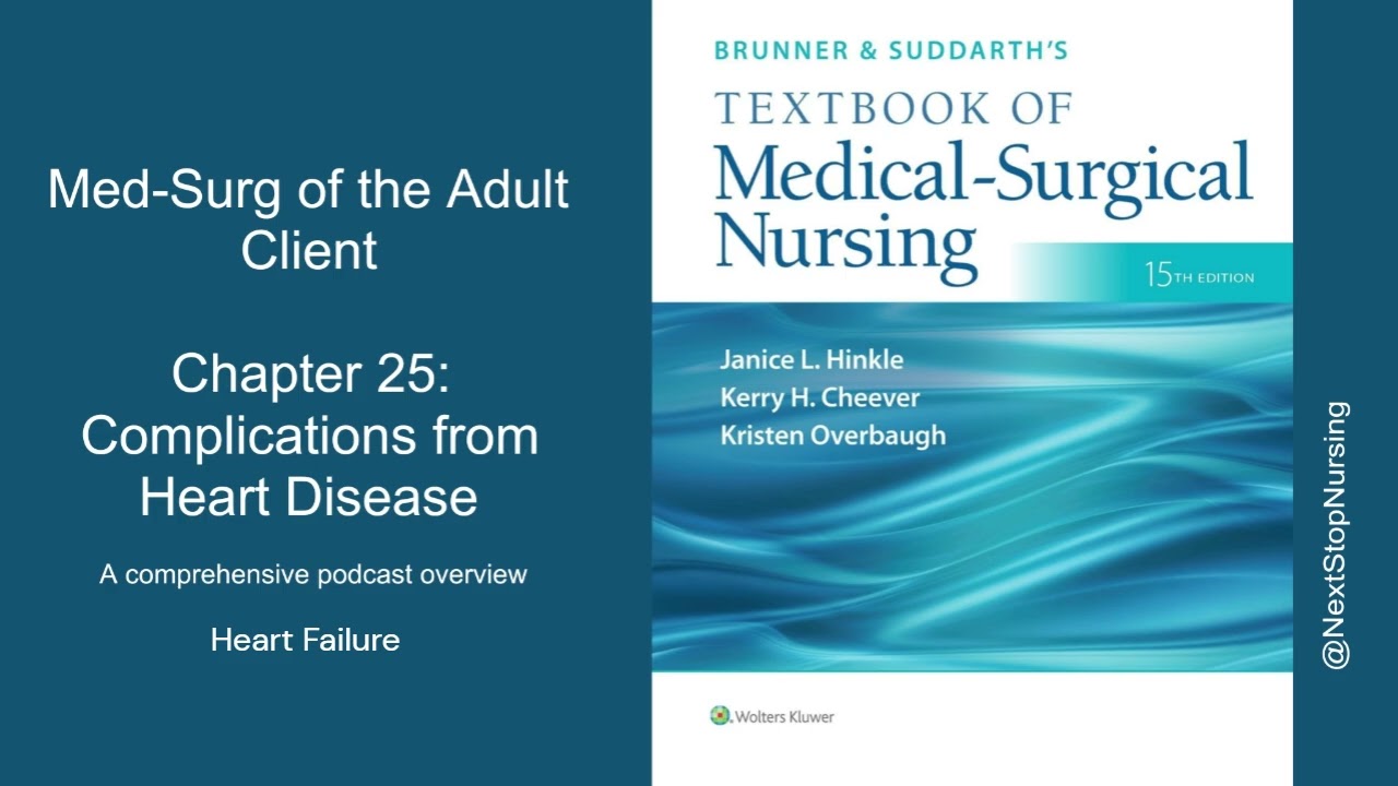 W7 pt 1 Chapter 25: Brunner & Suddarth's Textbook of Medical Surgical Nursing (15e) Podcast Overview