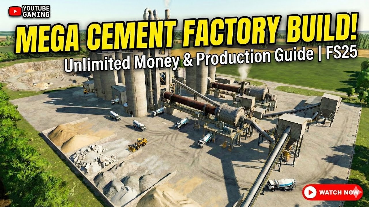 FS25: Mega Cement Factory Build! 🏗️ Unlimited Money Trick (Hindi)
