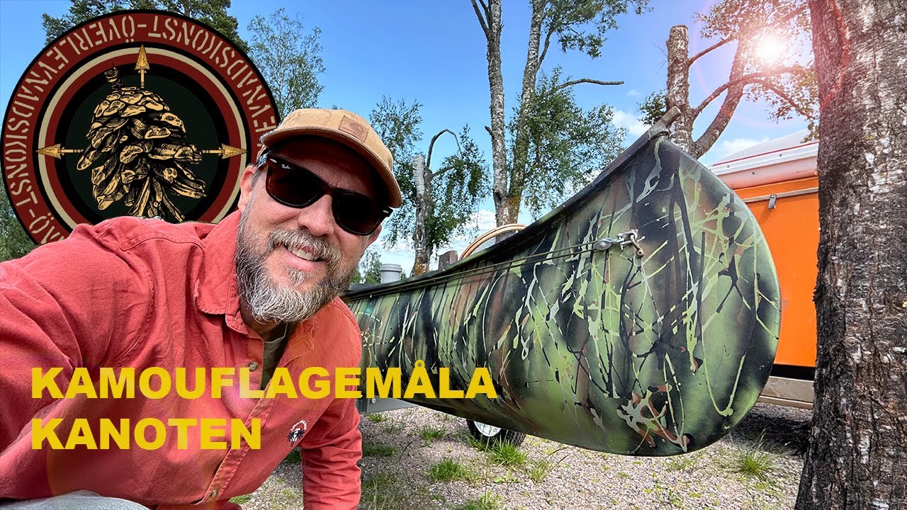 KAMOUFLAGEMÅLA KANOTEN