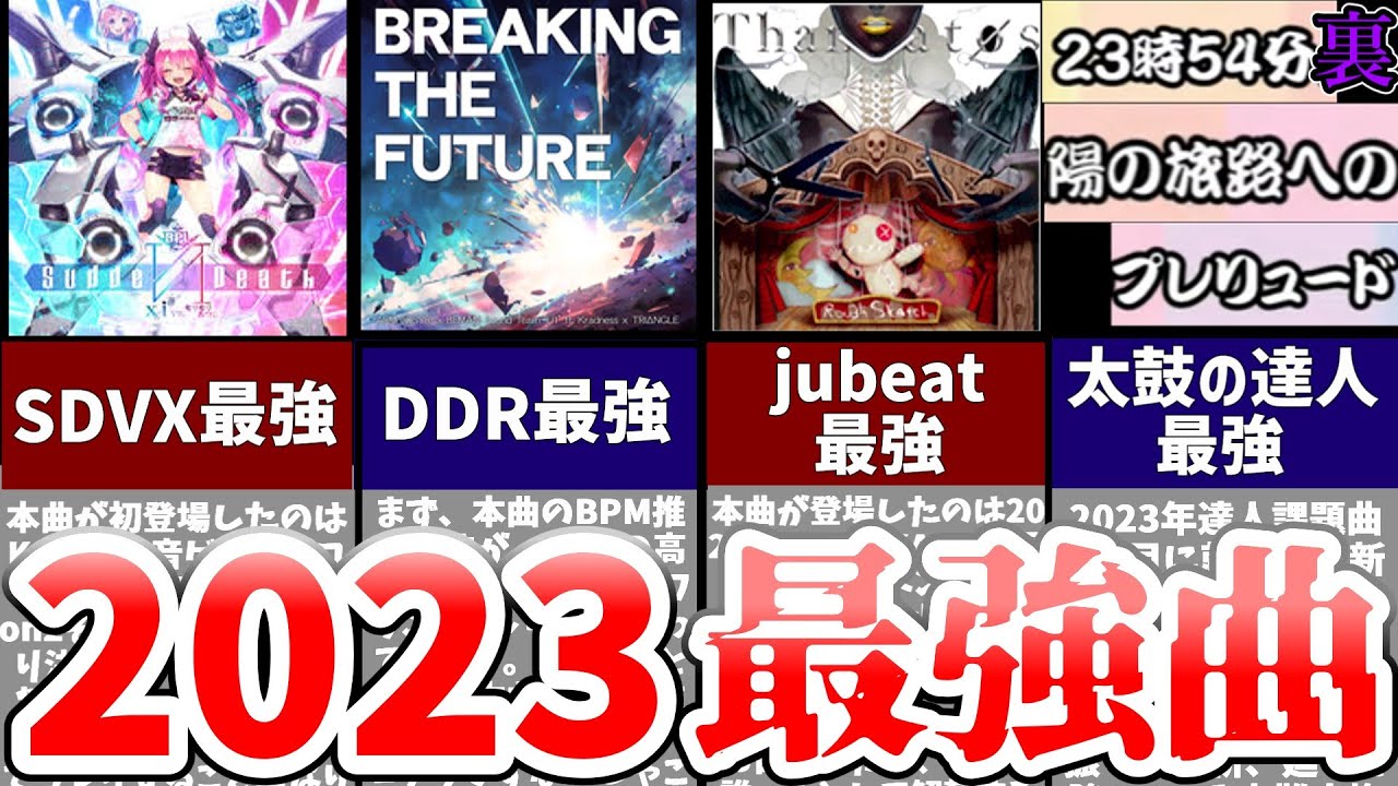 【ゆっくり解説】2023年に登場した史上最強音ゲー曲4選【SDVX,DDR,jubeat,太鼓の達人】
