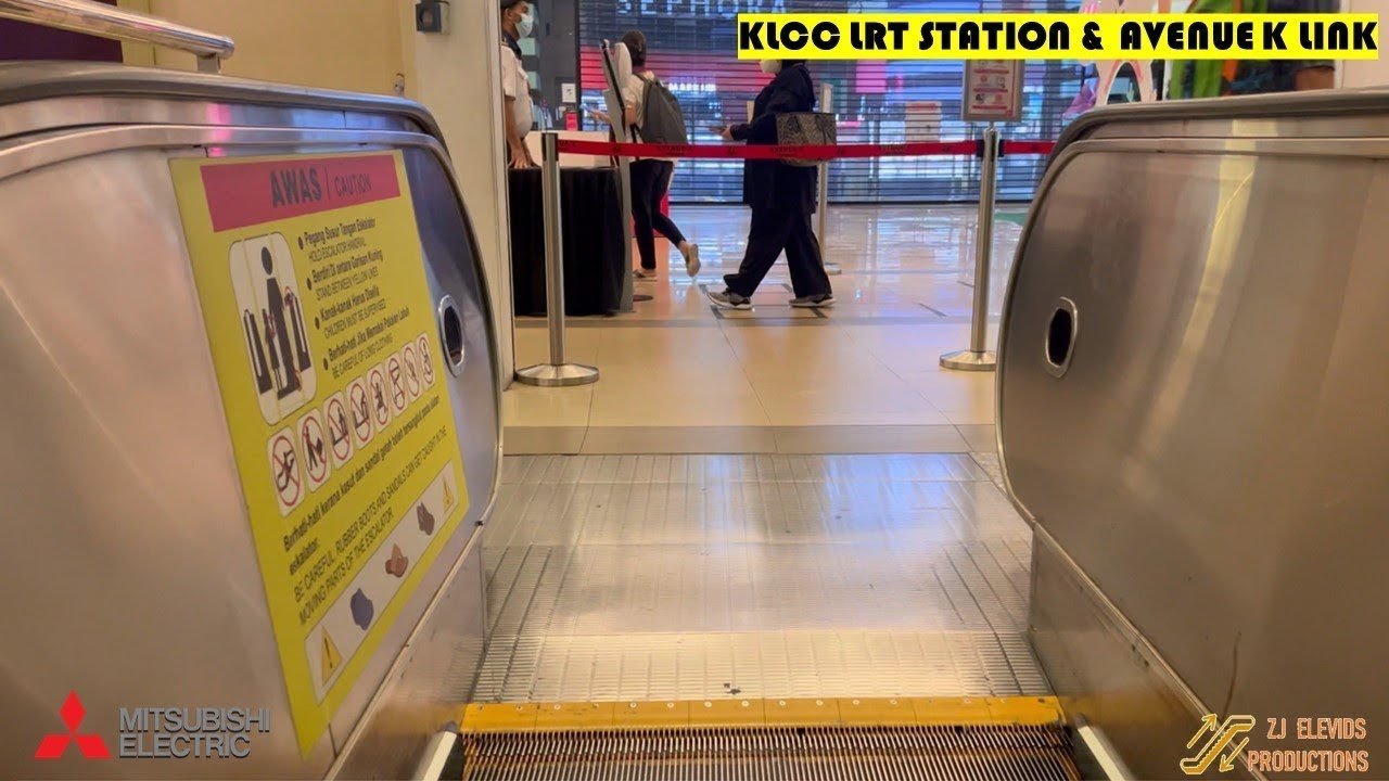 Mitsubishi Escalators at KLCC LRT Station & Avenue K Link, Kuala Lumpur, Malaysia. (Up to Avenue K)