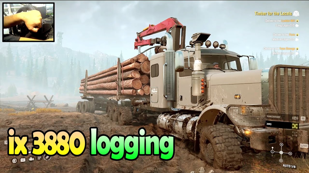 Delivery Long Logs to Lumber Mill | Snowrunner Timber for the locals