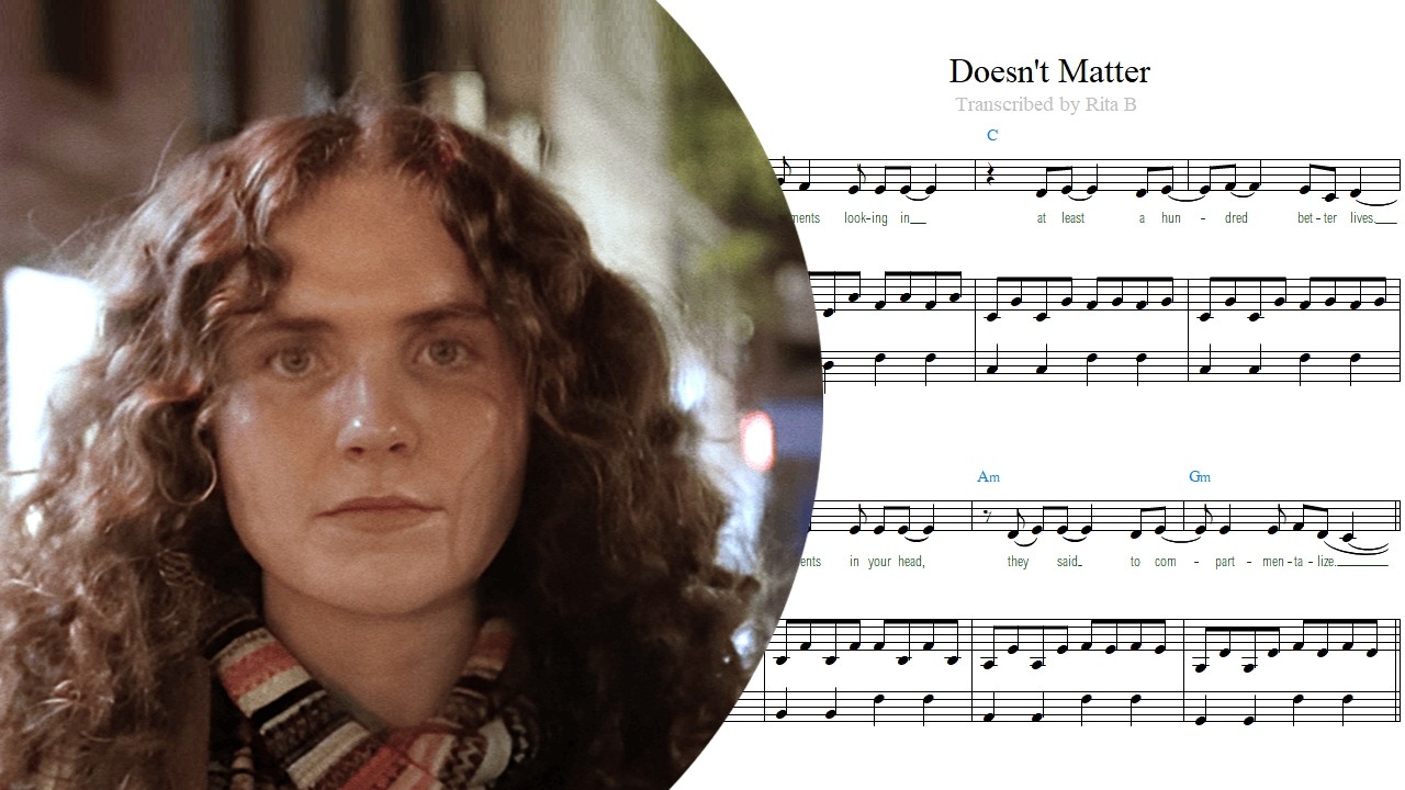 Annabelle Dinda — Doesn't Matter — Piano Sheet Music