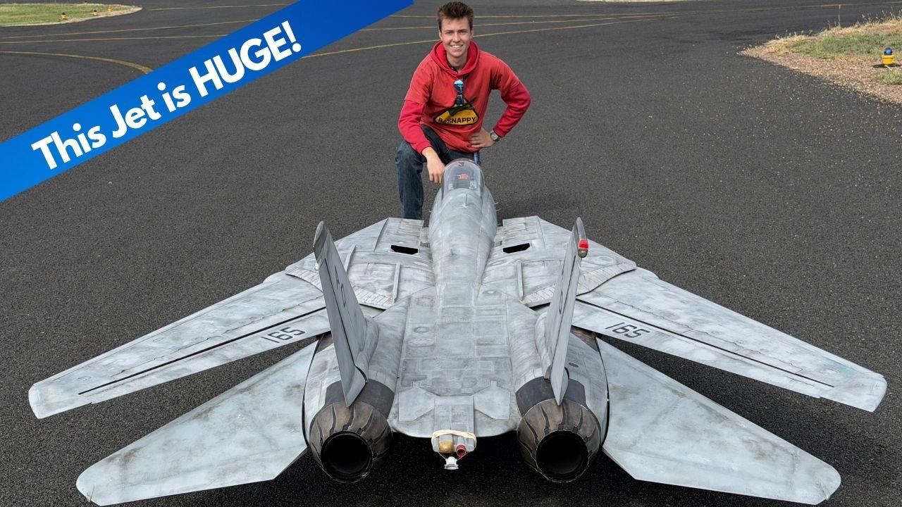Huge $55,000 F-14 Tomcat RC Jet. Tour & Demo Flight