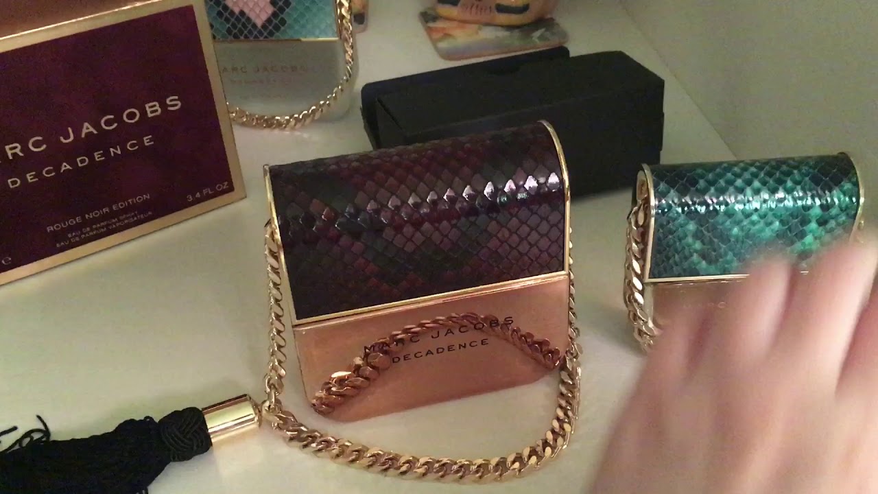 Unboxing / распаковка Marc Jacobs Decadence Rouge Noir Edition, ASMR effect