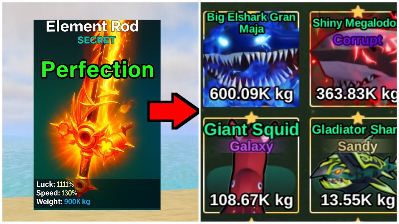 24 JAM MENGGUNAKAN ELEMENT ROD DAN ENCHANT PERFECTION PANEN SECRET DI FISH IT ROBLOX!?