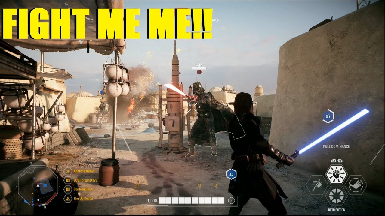 Star Wars Battlefront 2 - Enemy team Surrendered when Anakin got here! 2 games (Anakin, Iden)